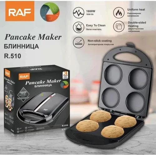Raf Pancake Maker Non-stick Coating 1000W