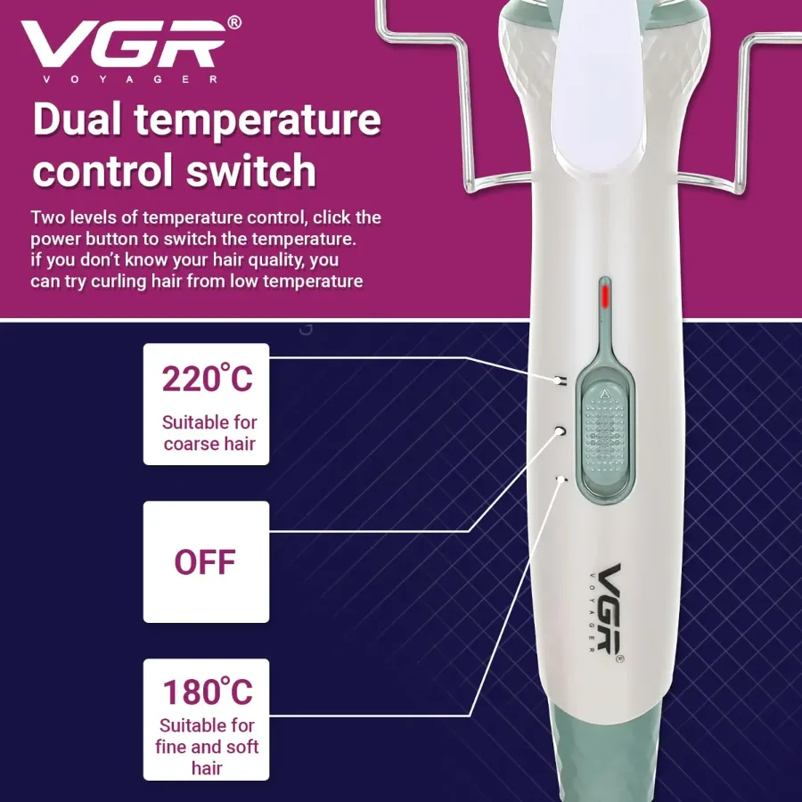 VGR V597, Professional Wavy Hair 5 Barrels Curling Iron β photo 5