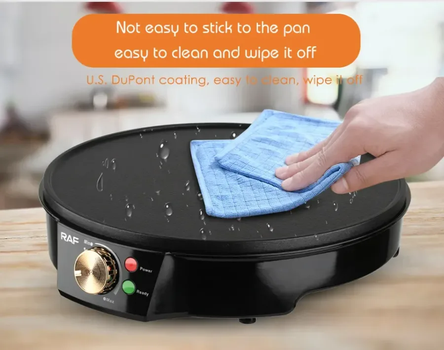 1200W Mini Aluminum Crepe Maker Pan Commercial Pancake Pan Cake Electric Crepe Maker — photo 4