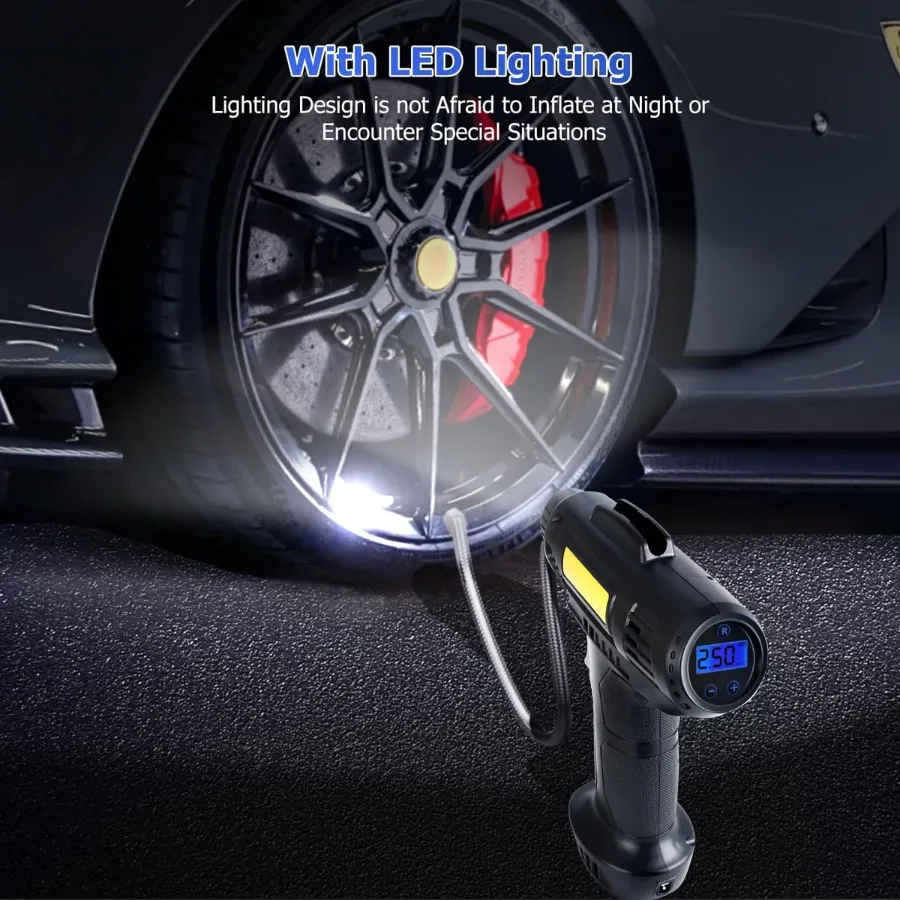 Tyre Inflator Pump Car Air Compressor Auto Shut-Off Portable 12V — photo 3