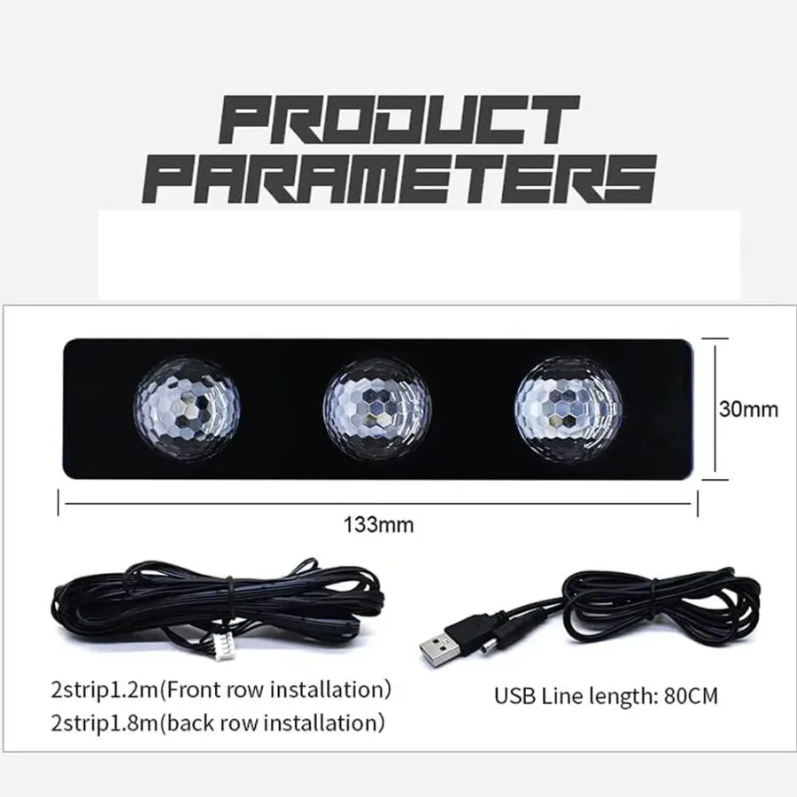 4 Pcs Crystal LED Strip Lights Bulbs With 7 Color Control RGB β photo 7