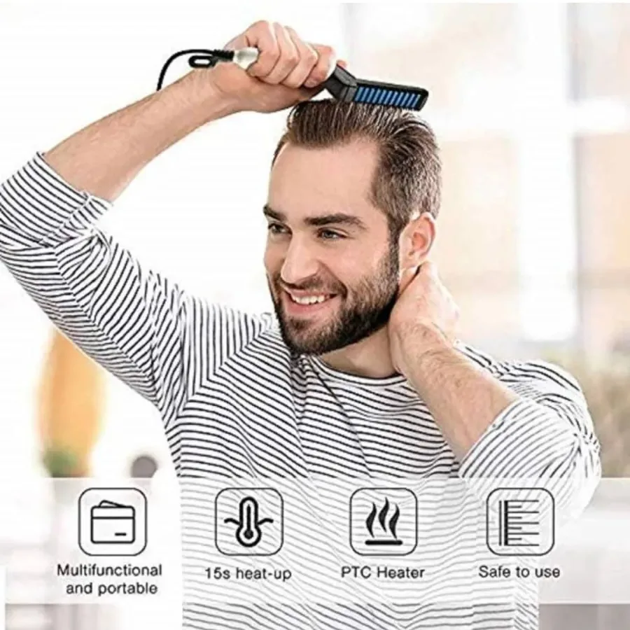 10W Electric Beard Hair Straightener With Ceramic Heating Plate — photo 2