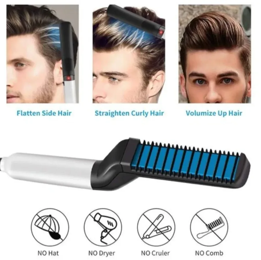 10W Electric Beard Hair Straightener With Ceramic Heating Plate — photo 4