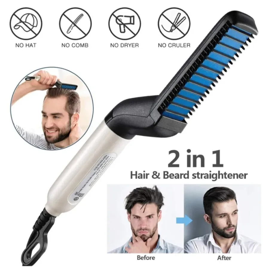 10W Electric Beard Hair Straightener With Ceramic Heating Plate