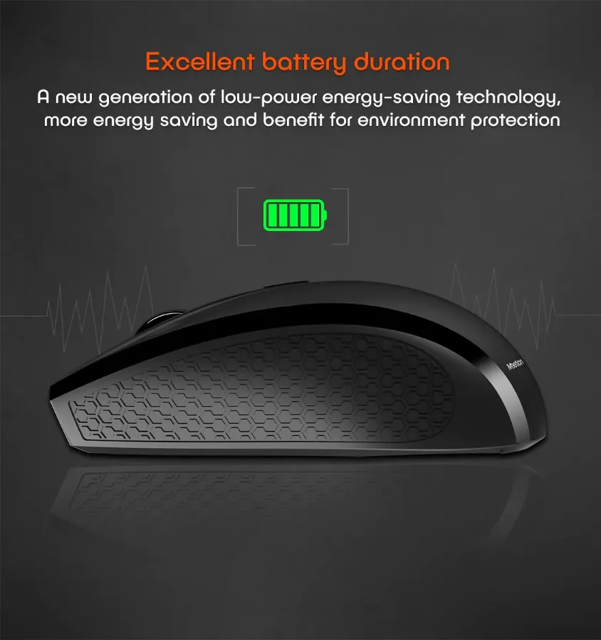 Meetion 2.4G Wireless Mouse Laptop Optical Mouse β photo 3