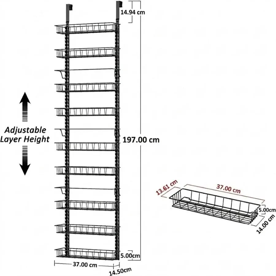 Over Door Storage Rack Organiser — photo 8