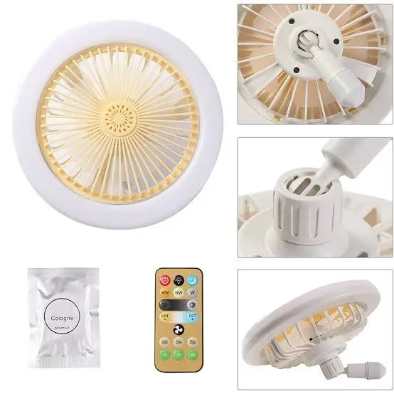 Socket Lamp Fan Light Cooler With Remote Control — photo 4