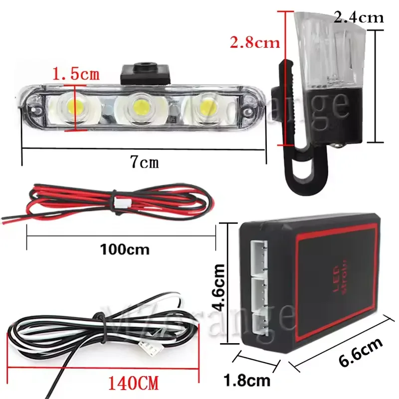 LED Police Lights for Car FSO Strobe Light Wireless Remote Ambulance 12V Emergency Warning Flash Strobe Car Accessories β photo 6