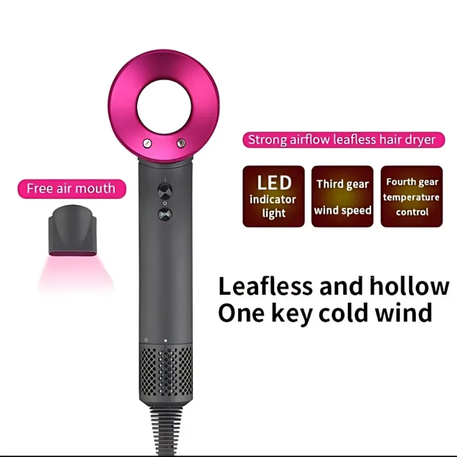 Leafless Professional Hair Dryer 1800W Ionic with 5 Attachments β photo 2
