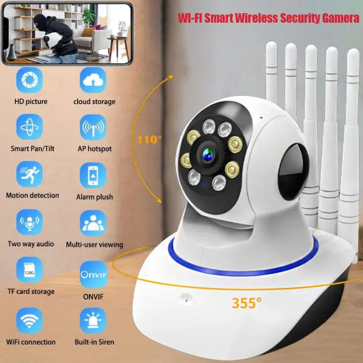 3MP 11 IR LED 3.6mm Lens HD PTZ Two Way Audio Wifi SD Card / Cloud Storage IP Indoor Remote Viewing Motion Detection Surveillance Camera R6-30G β photo 2