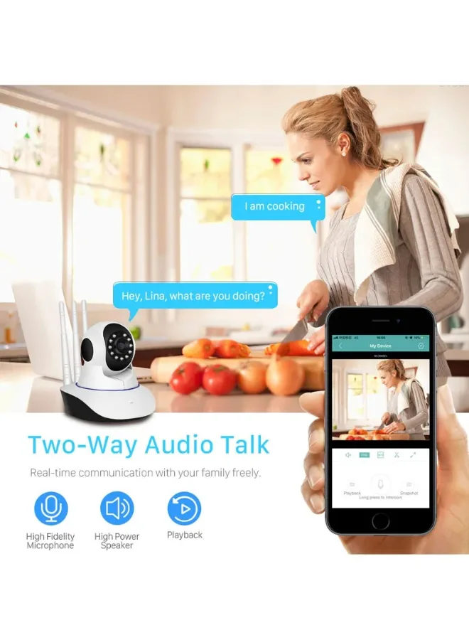 3MP 11 IR LED 3.6mm Lens HD PTZ Two Way Audio Wifi SD Card / Cloud Storage IP Indoor Remote Viewing Motion Detection Surveillance Camera R6-30G β photo 5