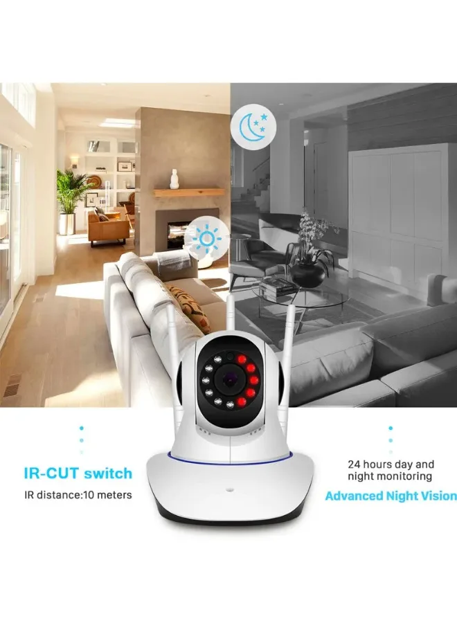3MP 11 IR LED 3.6mm Lens HD PTZ Two Way Audio Wifi SD Card / Cloud Storage IP Indoor Remote Viewing Motion Detection Surveillance Camera R6-30G β photo 6