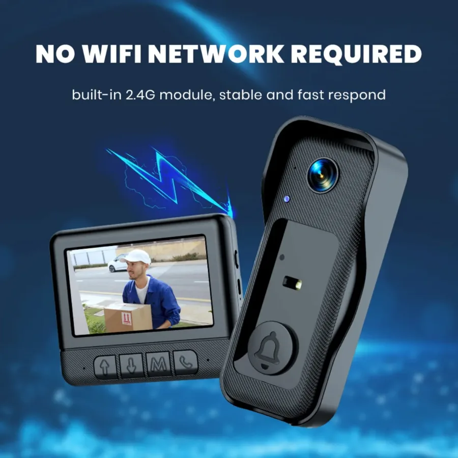 Visual smart doorbell with 4.3-inch color display, 0.3 megapixel camera for home security X8 — photo 6