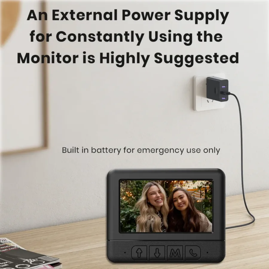Visual smart doorbell with 4.3-inch color display, 0.3 megapixel camera for home security X8 — photo 8