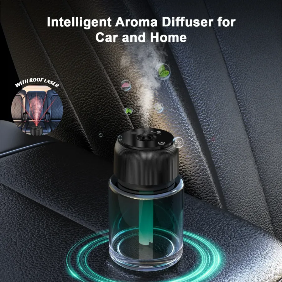 Car Humidifier Fragrance With Laser Light