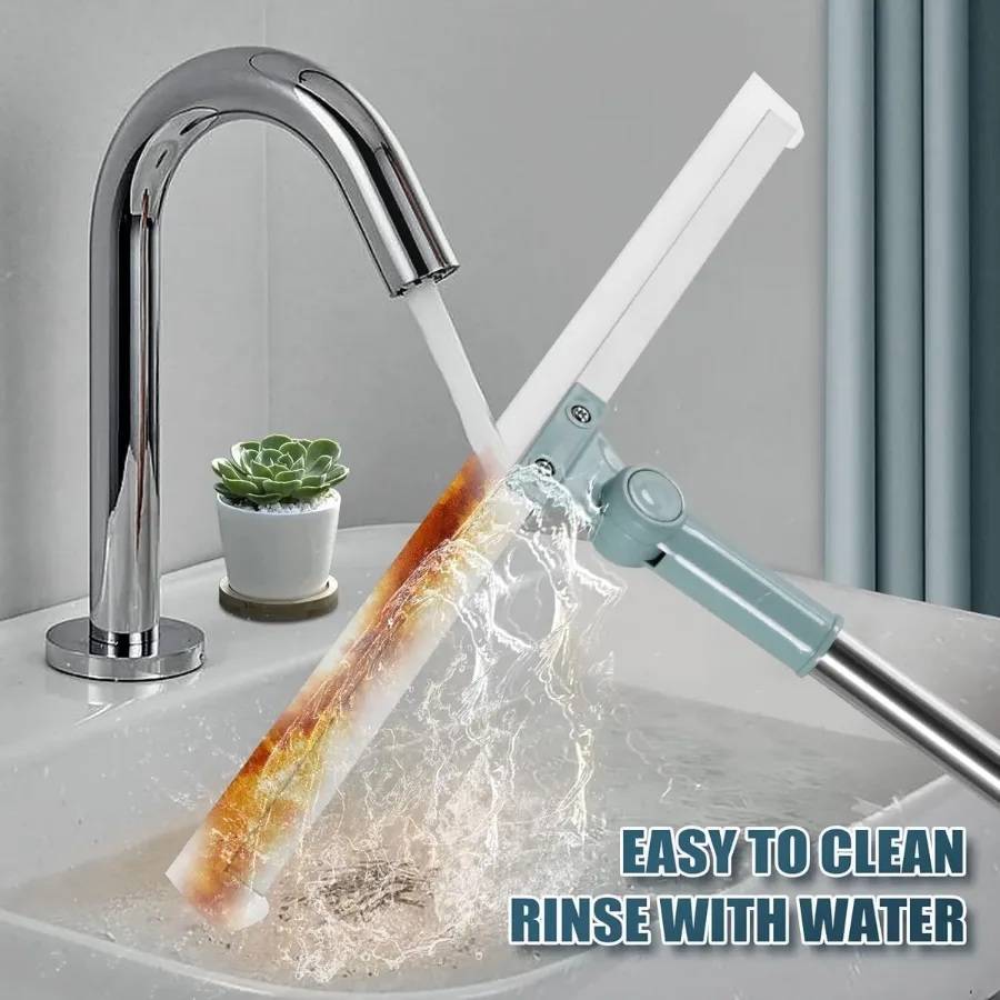 Silicon Floor Wiper With Stainless Steel Extendable Handle — photo 3