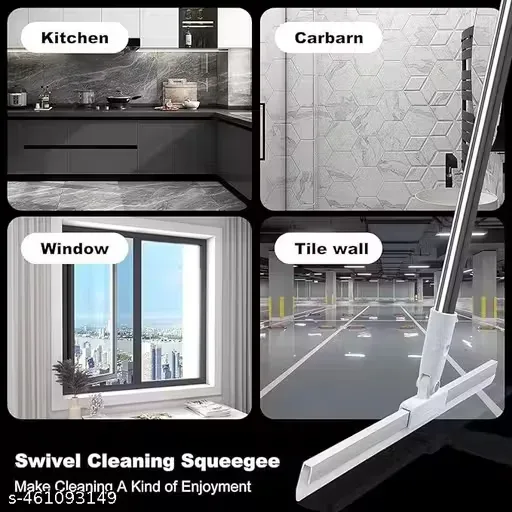 Silicon Floor Wiper With Stainless Steel Extendable Handle — photo 5