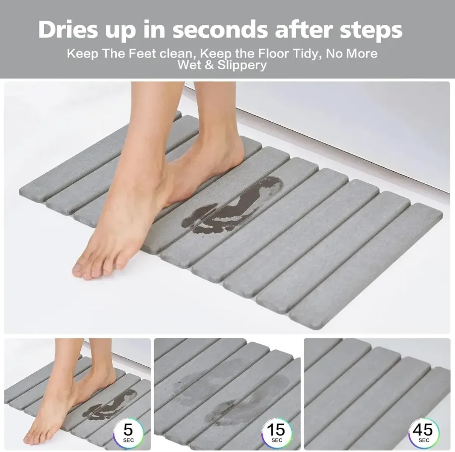 Luxury Foldable Stone Drying Mat Anti Slip Bathroom/Kitcheniuv β photo 2