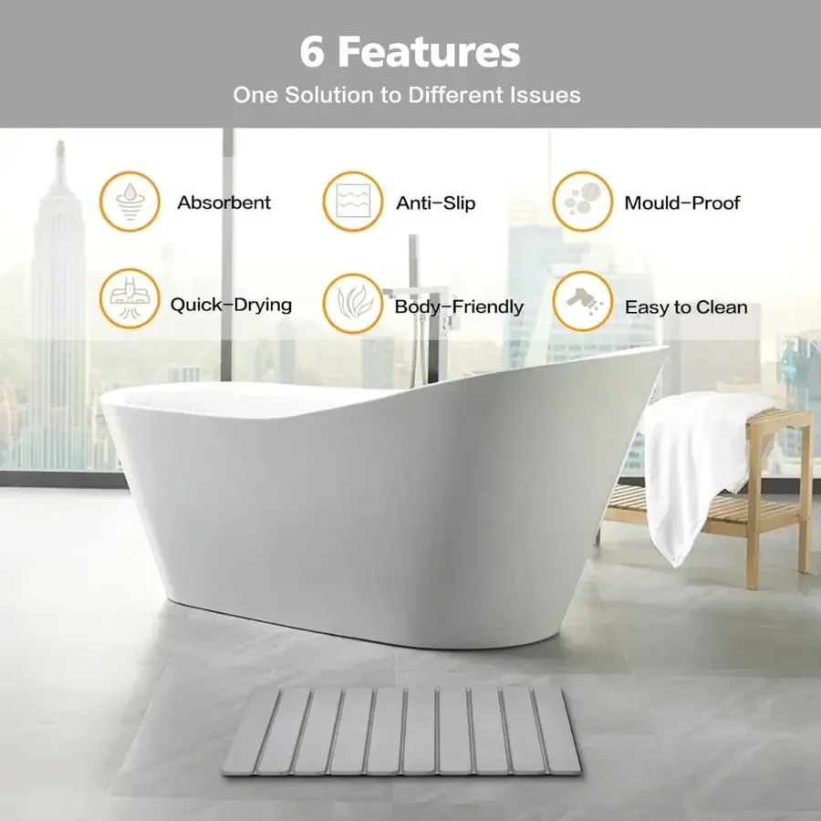 Luxury Foldable Stone Drying Mat Anti Slip Bathroom/Kitcheniuv β photo 4