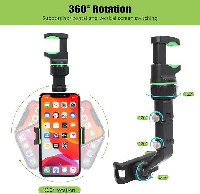 Multifunctional Car Phone Holder Mount, Rearview Mirror Phone Holder for Car, 360 Degree Rotatable — photo 2