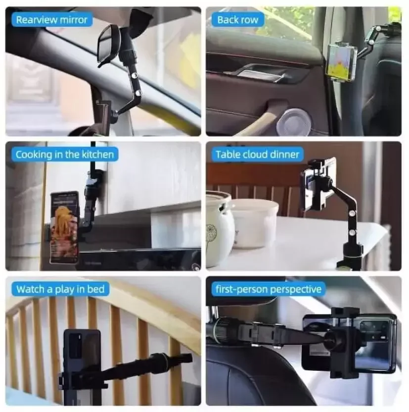 Multifunctional Car Phone Holder Mount, Rearview Mirror Phone Holder for Car, 360 Degree Rotatable — photo 9