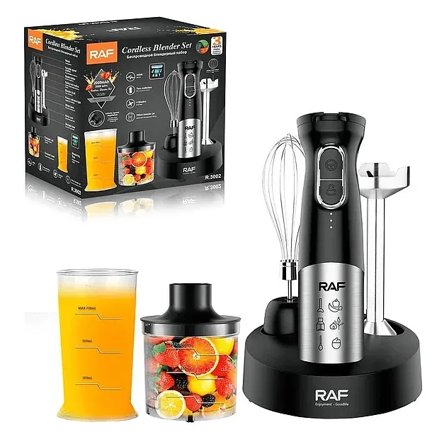 RAF 200W 4 IN 1 Rechargeable Cordless Blending Set β photo 2