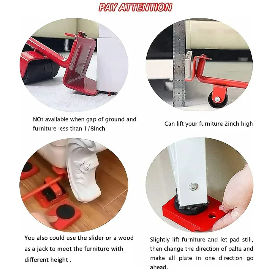 Easy Lifter Tool Moving Helpers System With 4 Wheel Sliders — photo 6