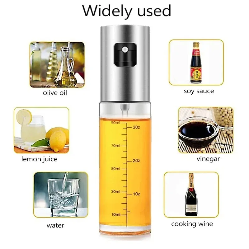 Oil Glass Spray Bottle Spray Oiler With Scale — photo 6