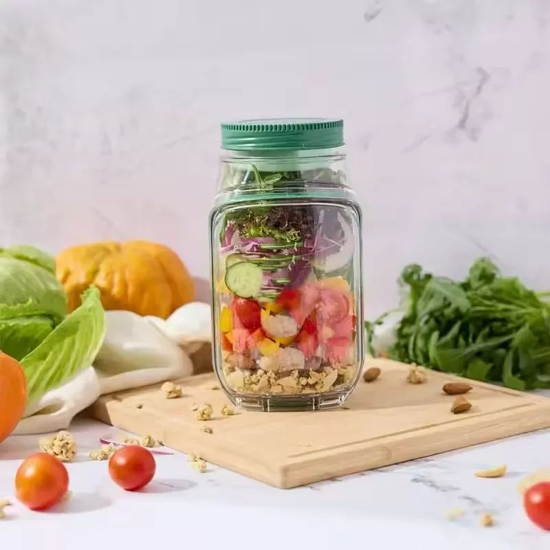 Portable Salad Pod,Leakproof Plastic Salad Container with Side-opening Cover — photo 5