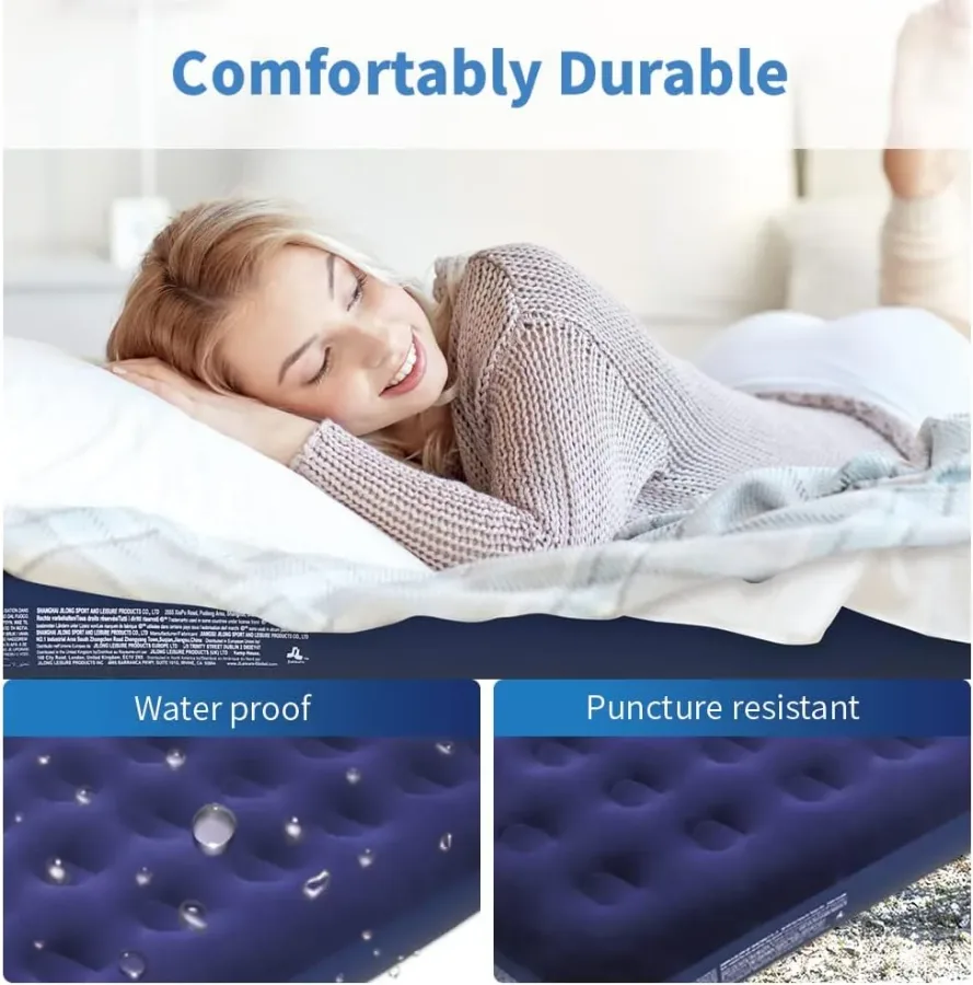 Single Camping Air Mattress PVC Inflatable Bed β photo 4
