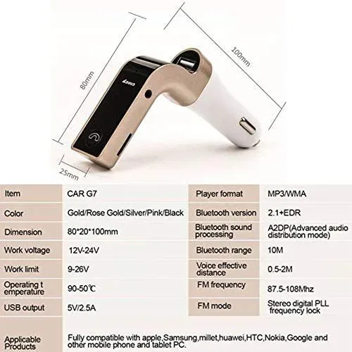 Car Bluetooth Fm transmitter G7 — photo 3