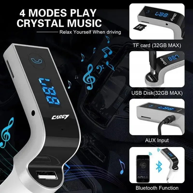 Car Bluetooth Fm transmitter G7 — photo 6