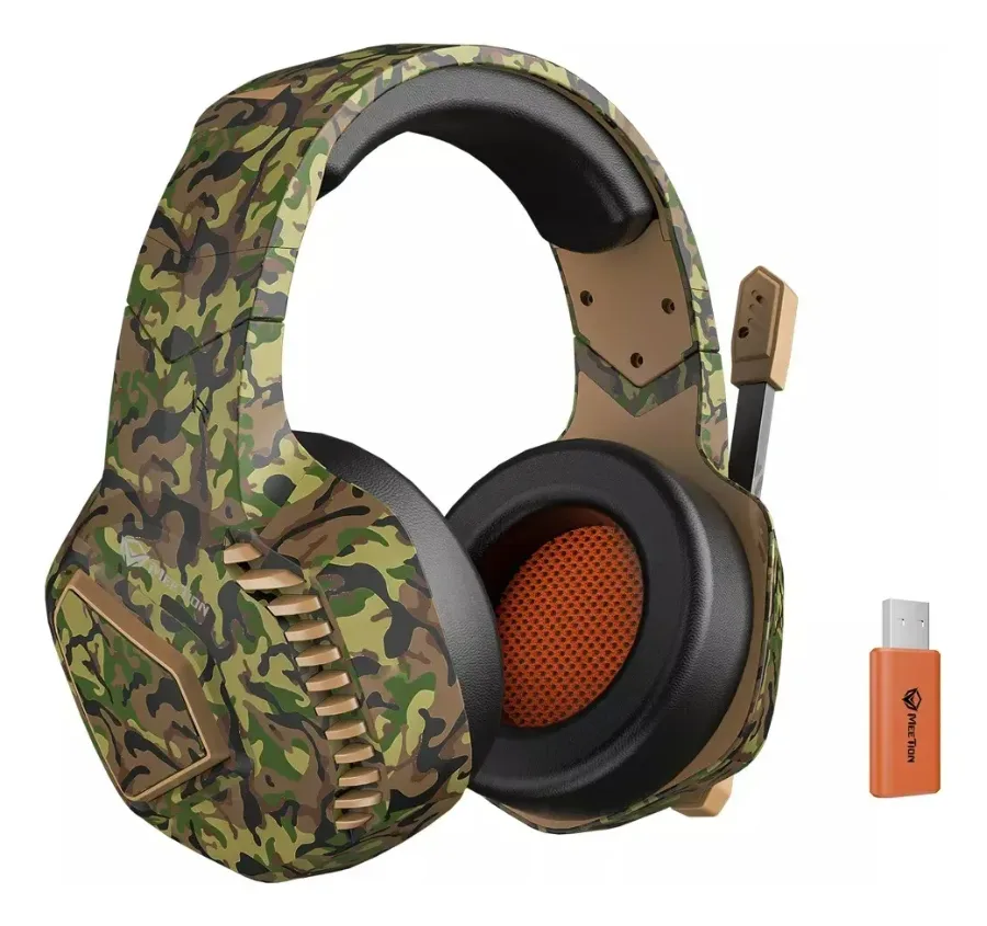 Wireless Bluetooth Gaming Headphones Meetion MTBth014 Color Jungle Green — photo 6