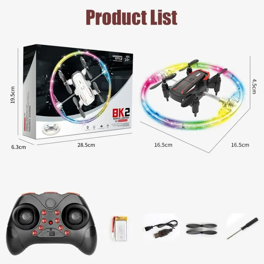 Cool Led Drone 360Degree Roll Colorful Luminous Ball Stunt Tumbling Quadcopter Toy BK8 — photo 5