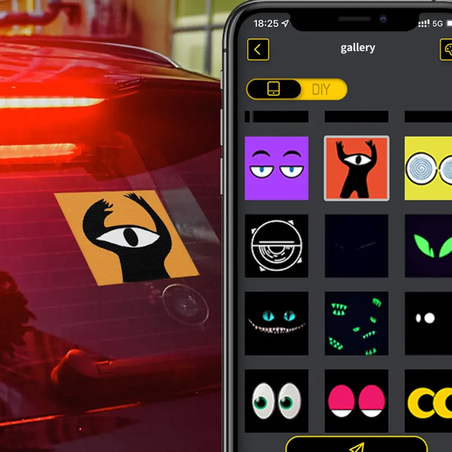 Car LED Smart Screen APP Control Full Color LED Screen Panel — photo 3