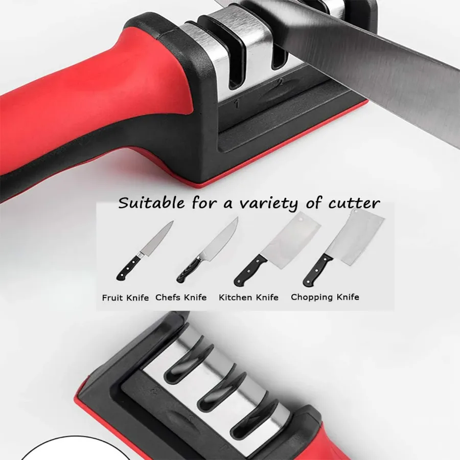 Premium Knife Sharpener, with 3-Stage Blades Sharpener Stone β photo 5