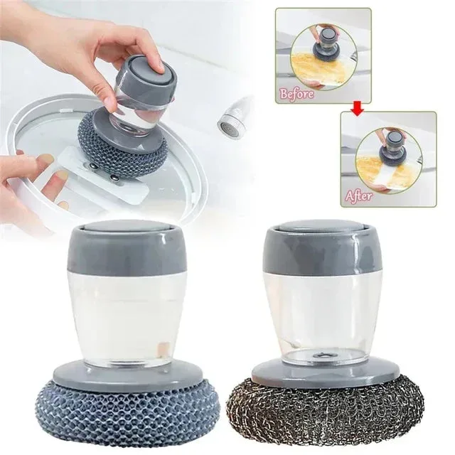 Soap Dispensing Dishwashing Brush Kitchen Cleaning β photo 2