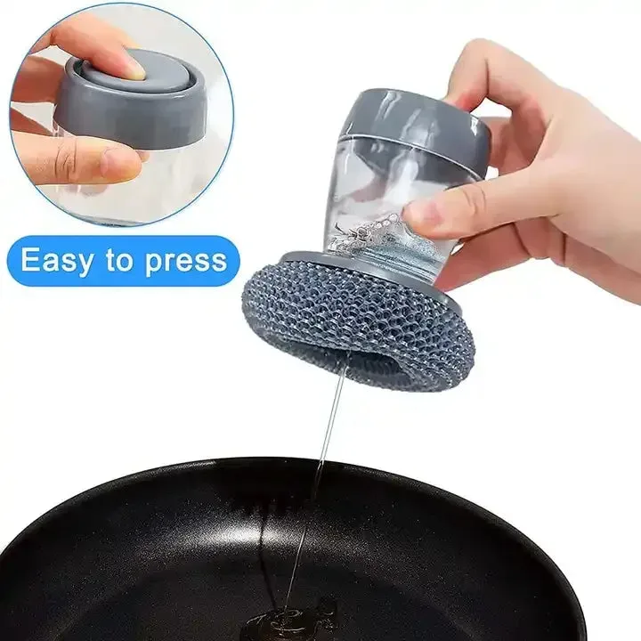 Soap Dispensing Dishwashing Brush Kitchen Cleaning β photo 3