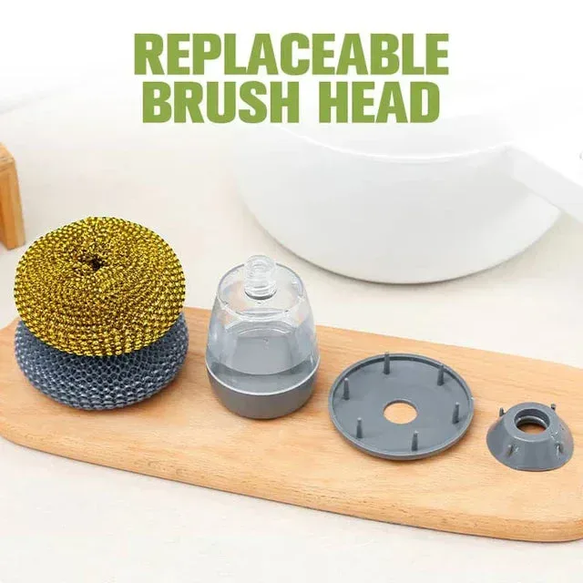 Soap Dispensing Dishwashing Brush Kitchen Cleaning — photo 5