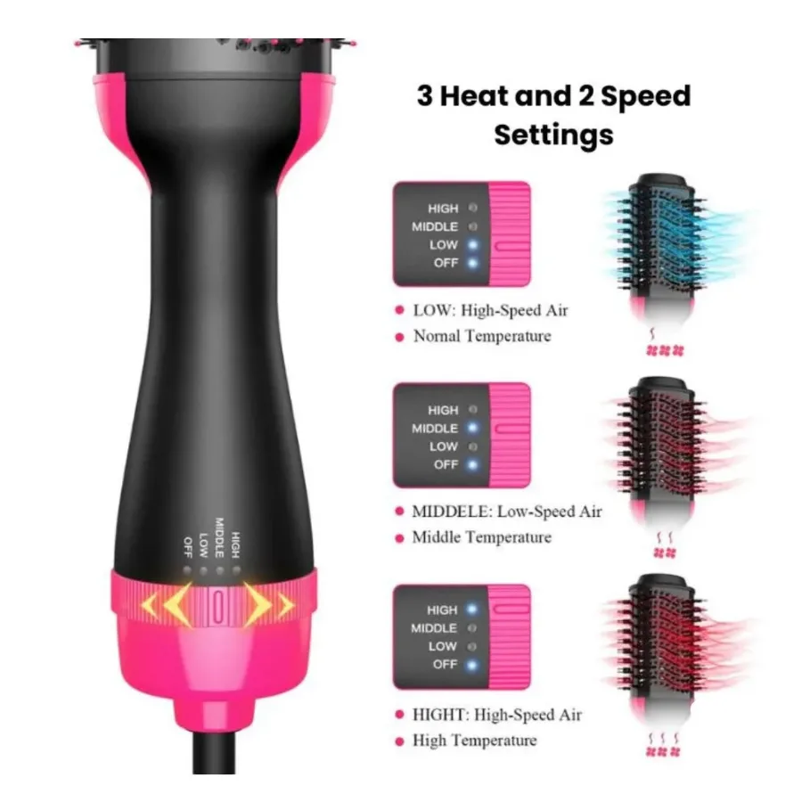 Hair Dryer And Styler Hot Air Brush- 1000W β photo 4