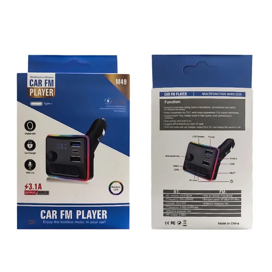 Bluetooth 5.0 car fm transmitter player receiver — photo 3