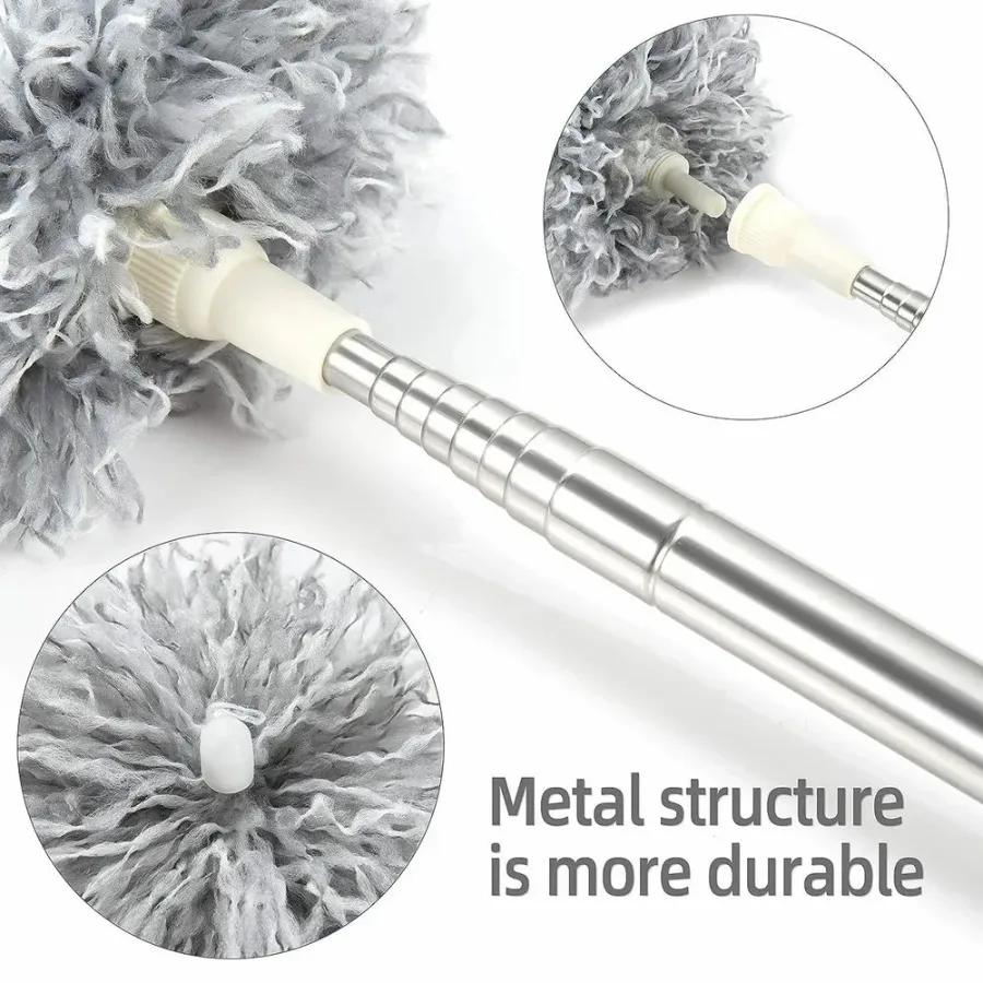 100 Inch Fan Duster, Extendable Microfiber Duster, Feather dust cleaner β photo 3