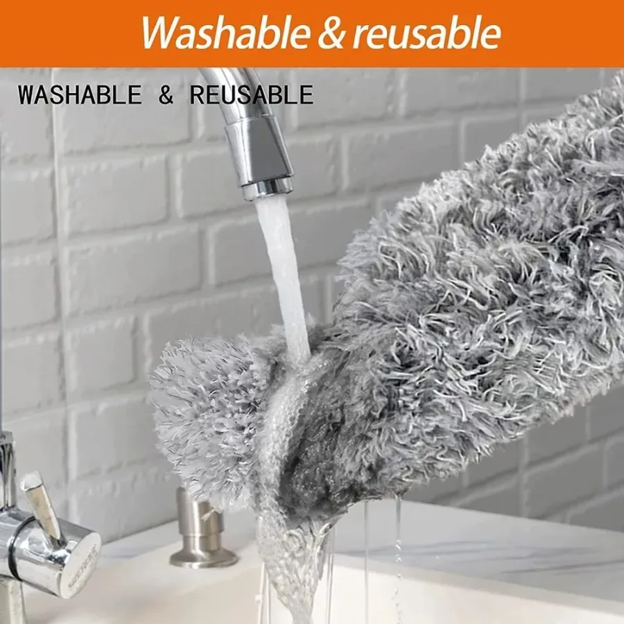 100 Inch Fan Duster, Extendable Microfiber Duster, Feather dust cleaner β photo 5