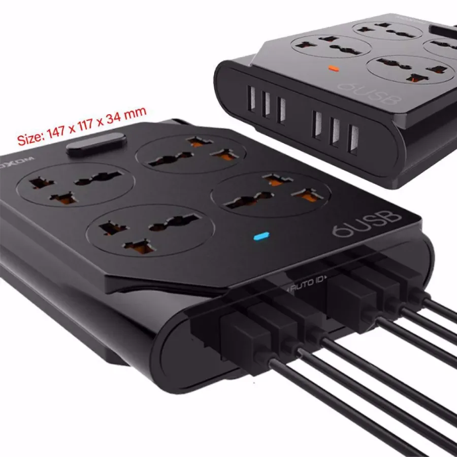 Moxom 4 Power Socket with 6 USB ports for fast charging β photo 2