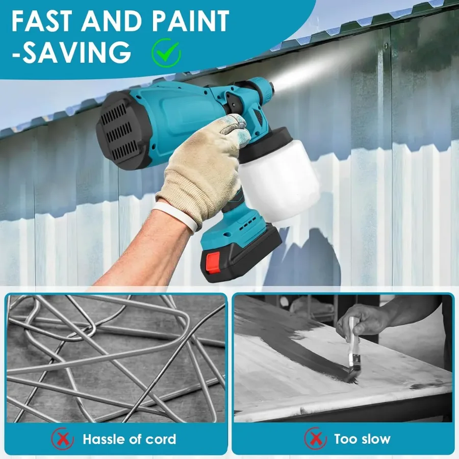 Cordless Paint Sprayer With 2 Battery β photo 3