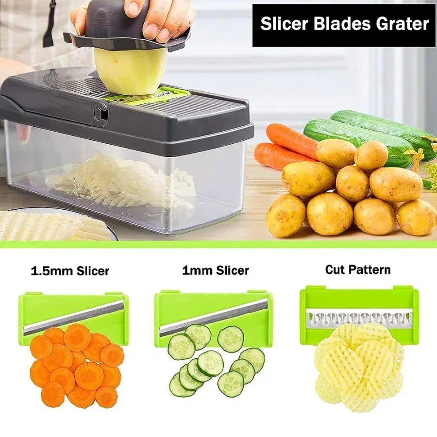 Multifunctional Vegetable Cutter Food Cutter Potato Cutter, Egg Separator Slicer β photo 2