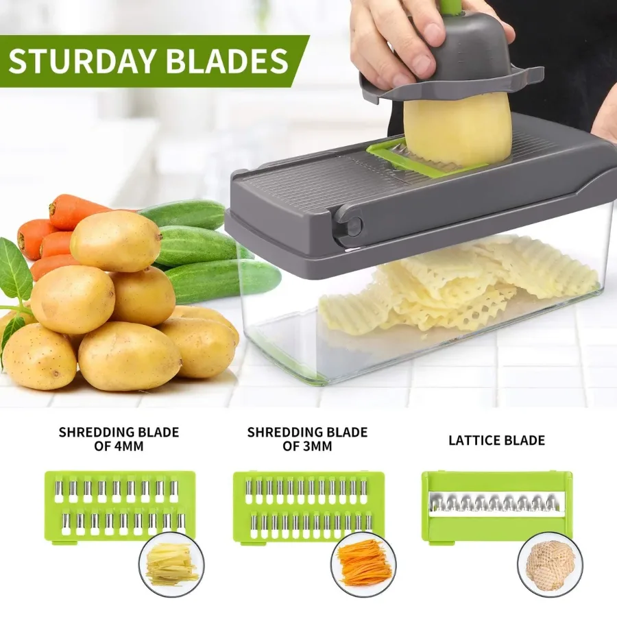 Multifunctional Vegetable Cutter Food Cutter Potato Cutter, Egg Separator Slicer β photo 5