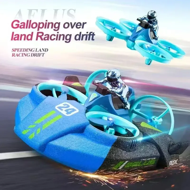 RC Drone 3 in 1 Sea-Land-Air Mode Waterproof Hovercraft Toy — photo 2