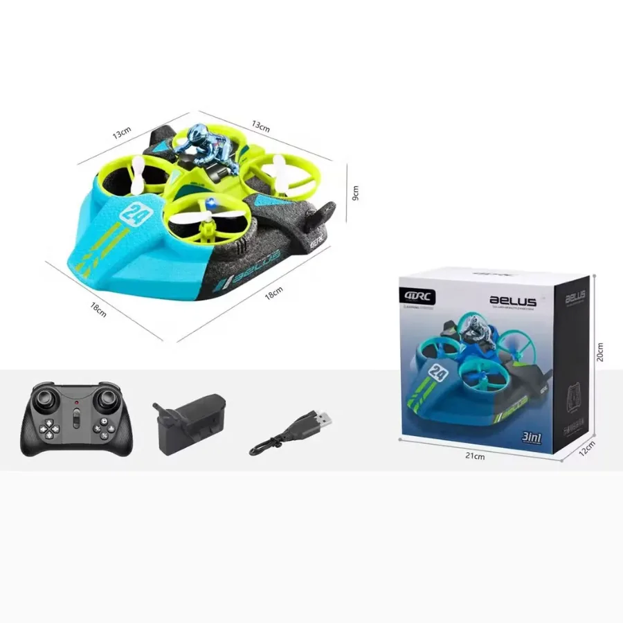 RC Drone 3 in 1 Sea-Land-Air Mode Waterproof Hovercraft Toy β photo 6