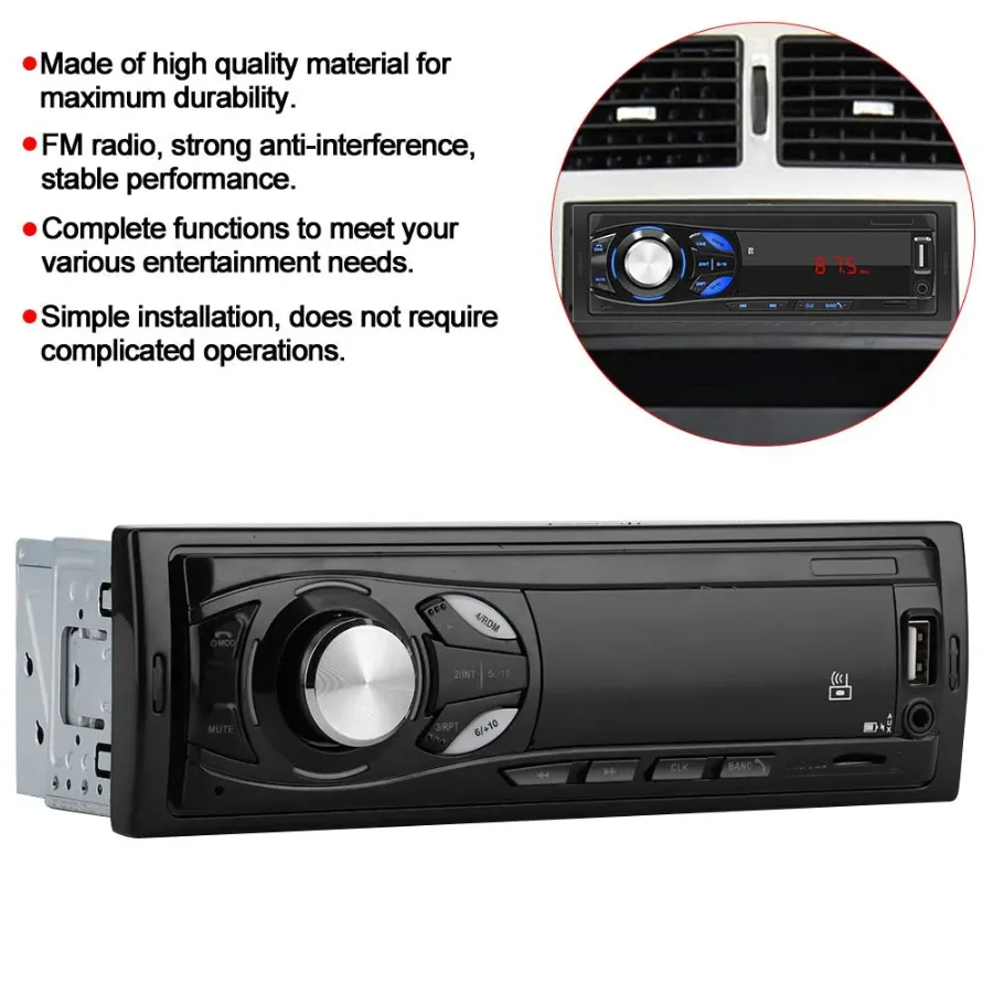 CAR RADIO MP3 AUDIO PLAYER SUPPORT FM / USB / SD CARD / BLUETOOTH — photo 3